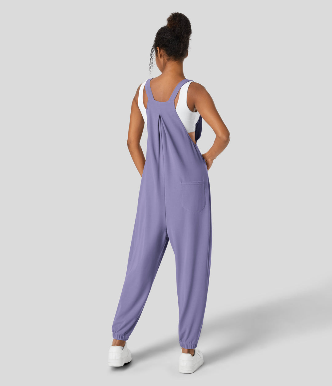 jumpsuit Mit Verstellbarem Gürtel Und Knöpfen, Mehreren Taschen Und Waffelmuster