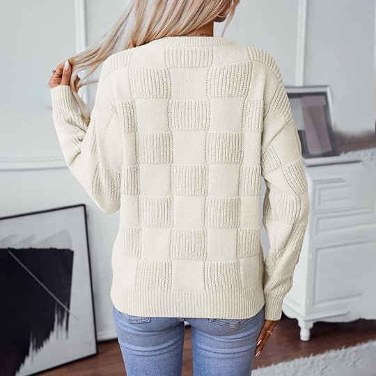Heidi-Mode | Luxe Gebreide Trui Met Ronde Hals Voor Vrouwen