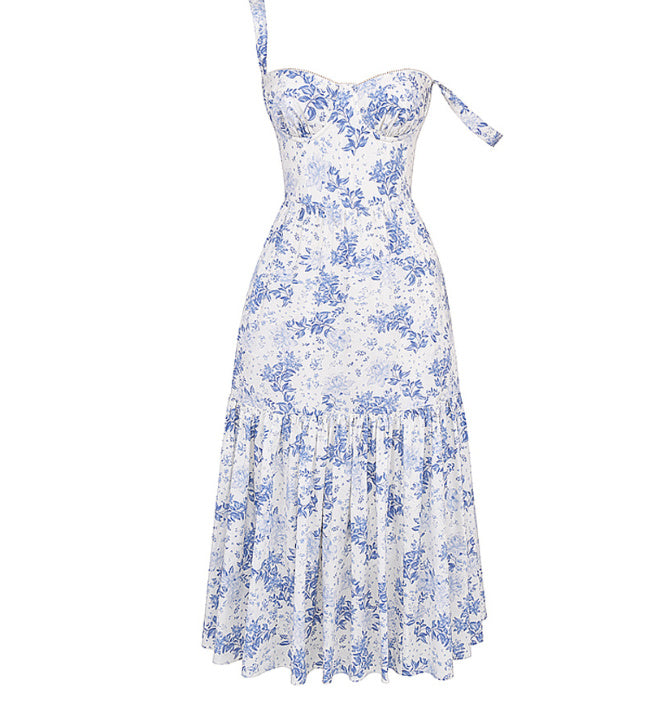 Heidi-Mode | Und Sommer Hübsches Pastoral Stil Sling Blumenkleid Eine Swing Torte Kleid