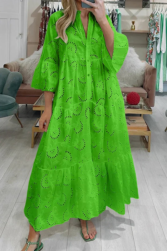 Heidi-Mode | Elegantes Kleid mit Lochstickerei