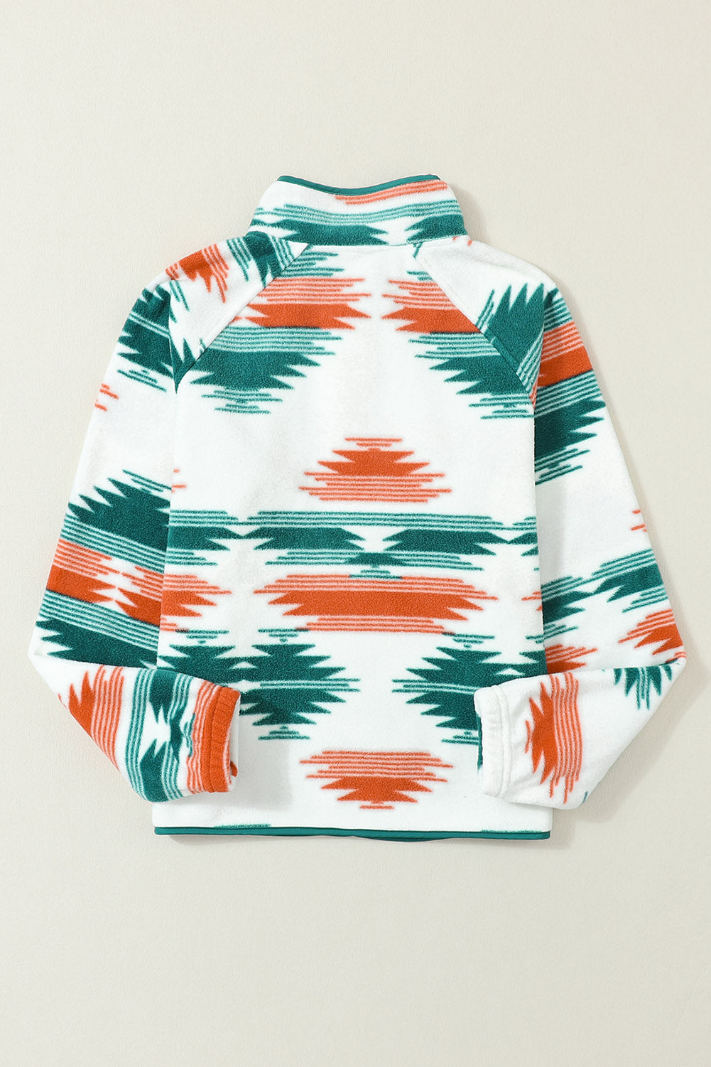 Western Aztec Fleecejacke Mit Druckknöpfen