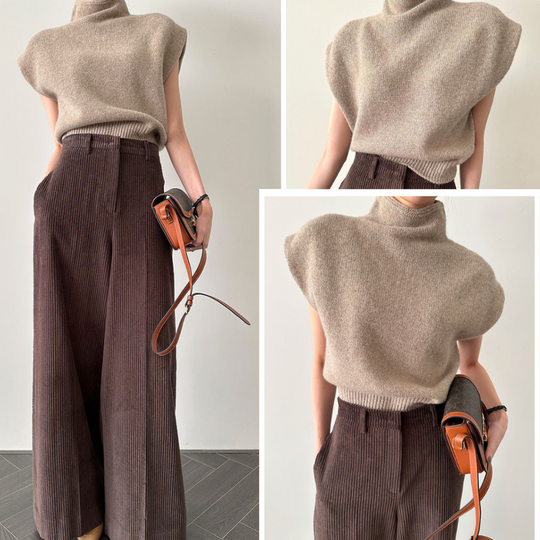 HeidiMode | Eleganter Strickpullover Ohne Ärmel