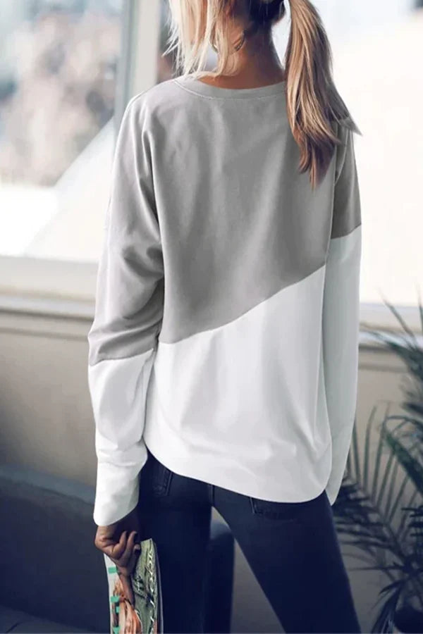 HeidiMode | Eleganter Kontrastfarbener Pullover