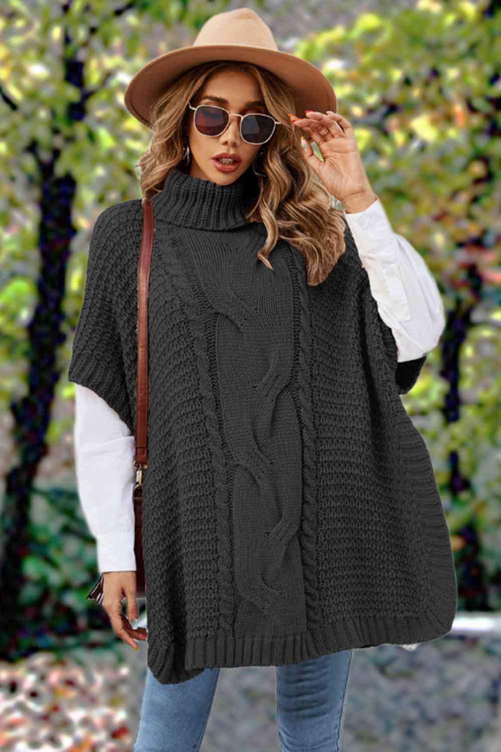 Heidi-Mode | Rollkragen Schlitz Kurzarm Pullover