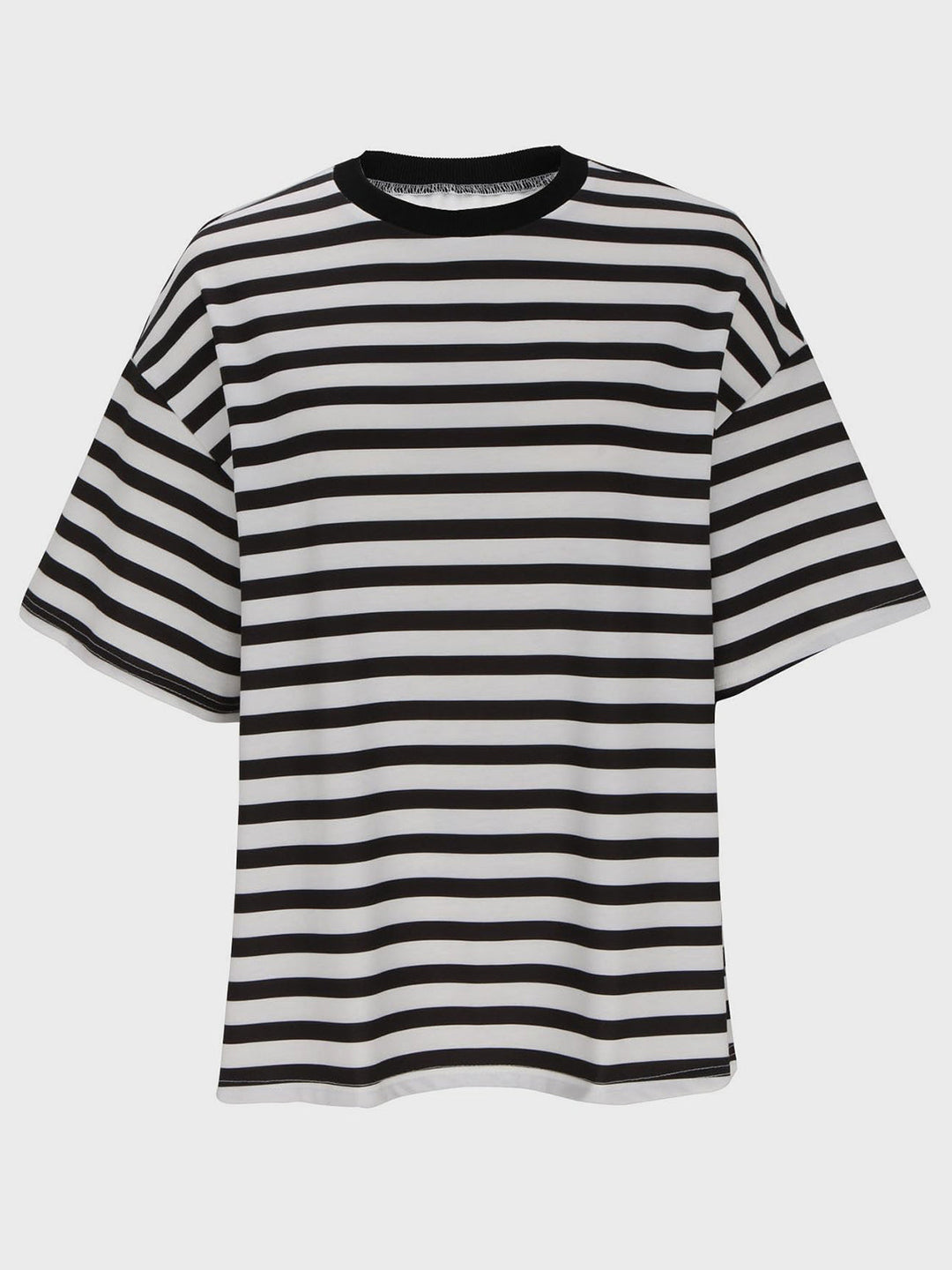 Heidi-Mode | Gestreiftes Rundhals-Halbarm-T-Shirt