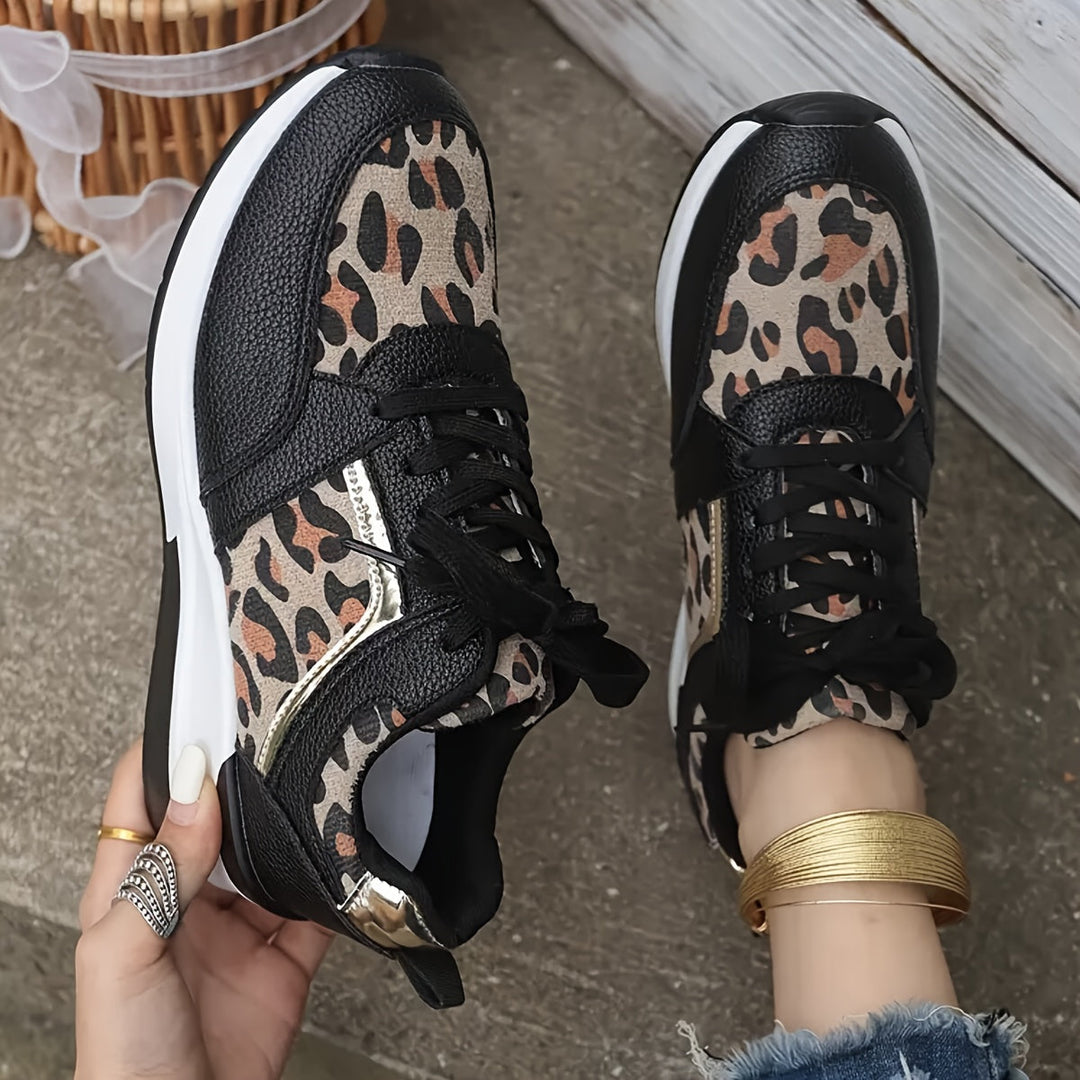 Heidi-Mode | Damen Sneaker mit Leopardenmuster