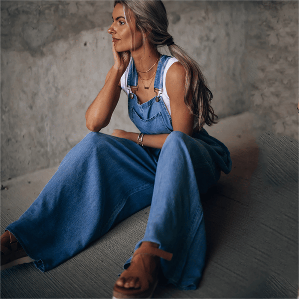 Heidi - Damen Denim Jumpsuit