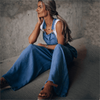 Heidi-Mode - Damen Denim Jumpsuit