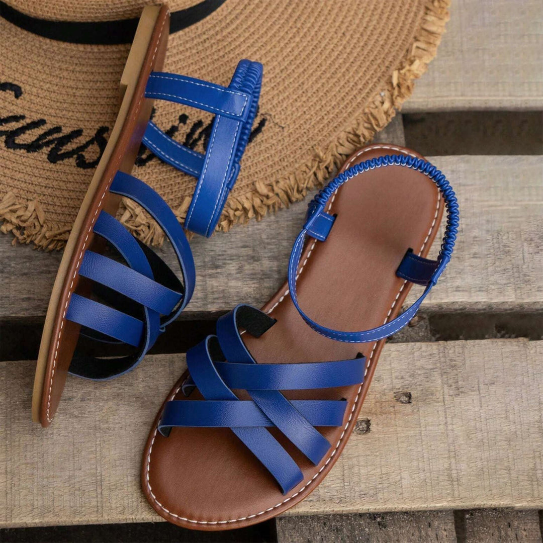 Heidi-Mode | Sommerliche Damen Sandalen mit Gekreuzten Riemen