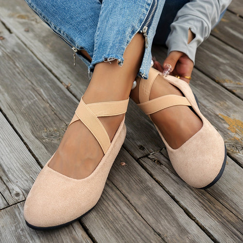 Heidi-Mode | Einfache Damen Ballerinas aus Atmungsaktivem Samt