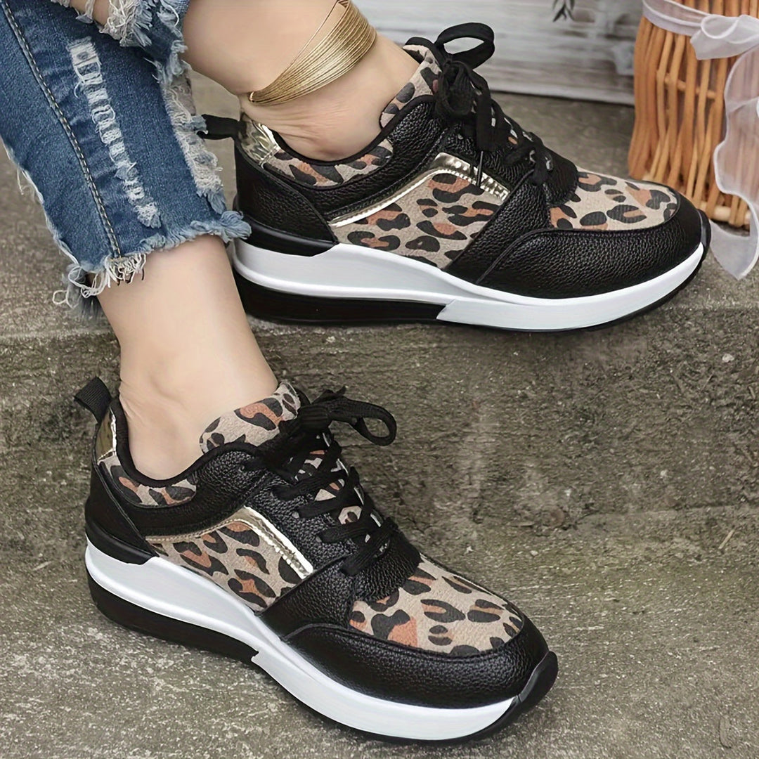 Heidi-Mode | Damen Sneaker mit Leopardenmuster