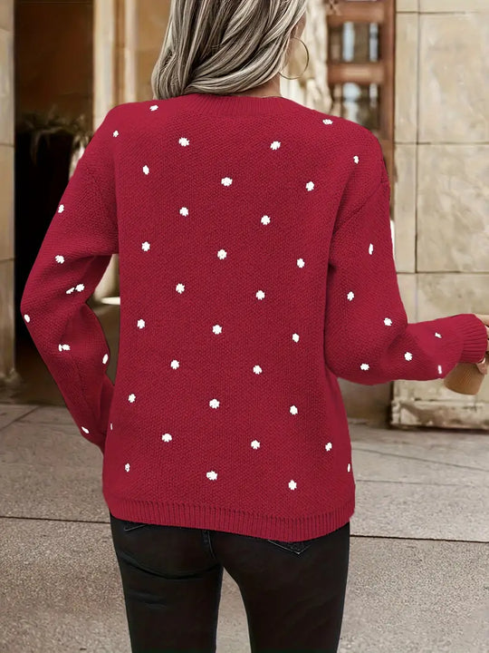 Heidi-Mode | Pullover mit Polka-Dot-Muster