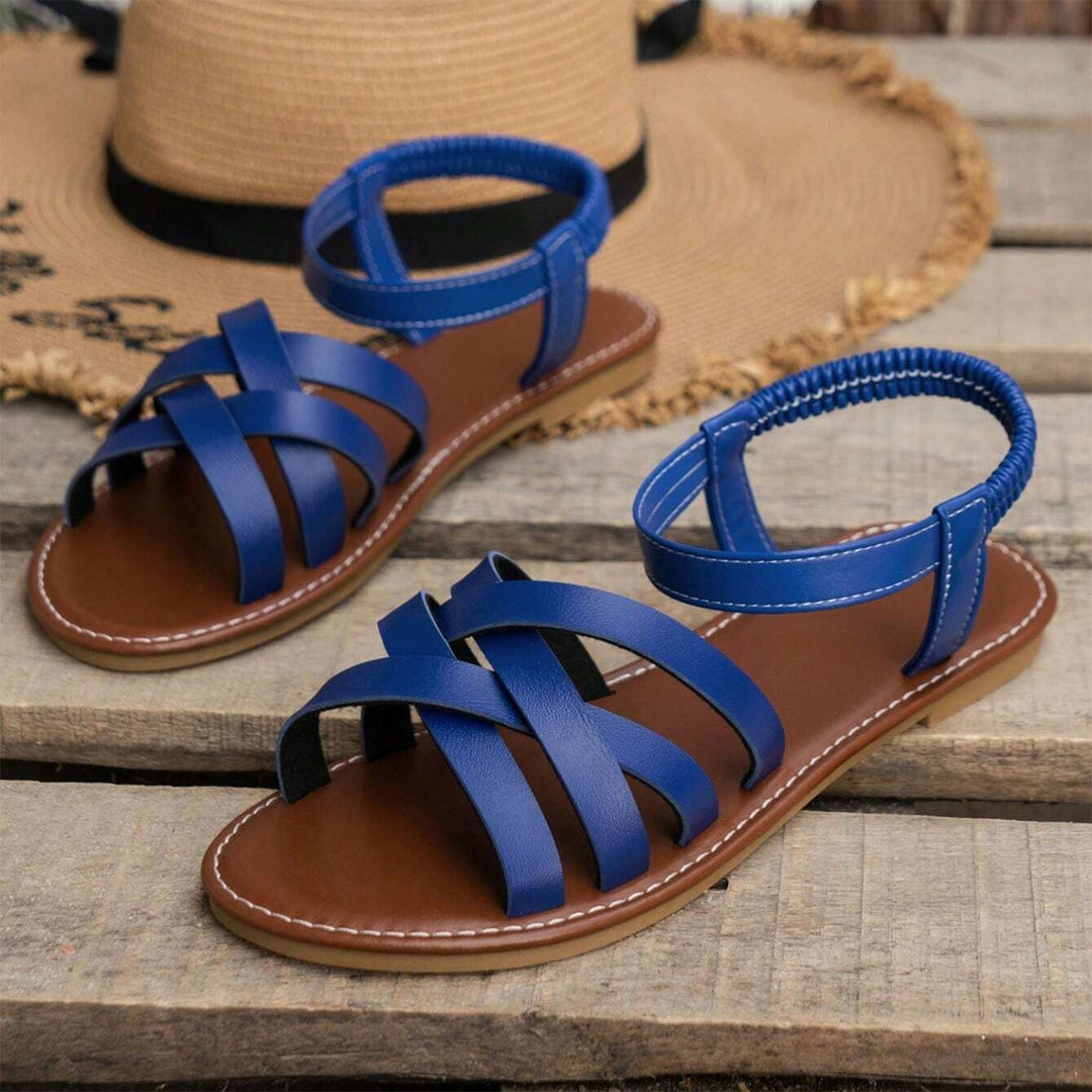 Heidi-Mode | Sommerliche Damen Sandalen mit Gekreuzten Riemen