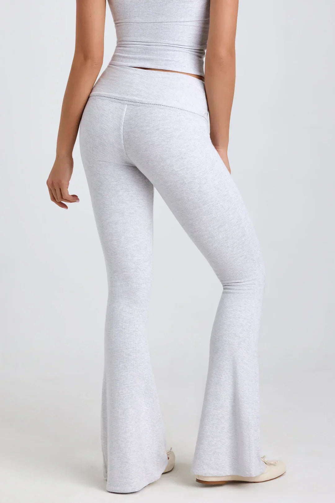 Heidi-Mode | Geripptes Modal Mid Rise Blus Top und Hose