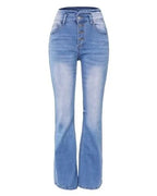 Heidi-Mode | Bootcut-Jeans mit hoher Taille