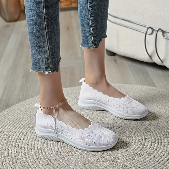 Leichte, atmungsaktive, gestrickte Slip-On-Sneaker