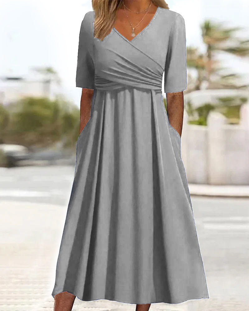 Heidi-Mode | Elegantes Midi Kleid mit Bauchabdeckung