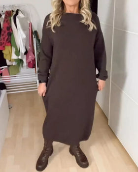 Kleid mit rundem Ausschnitt