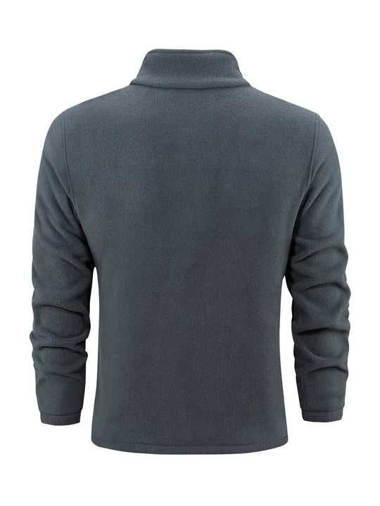 Heidi-Mode - Herren Warme Fleecejacke mit Stehkragen - Komfortable Reißverschlussjacke für Herbst und Winter