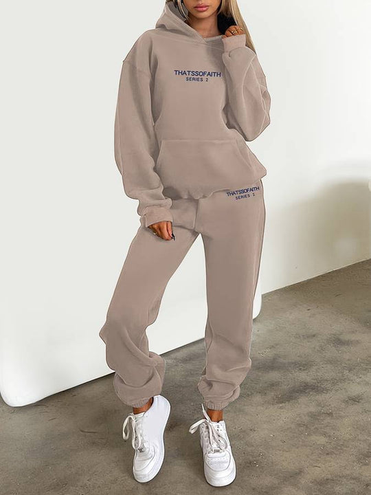 Heidi-Mode - Schick und Lässig Herbst Sweatpants & Sweater Set für Frauen