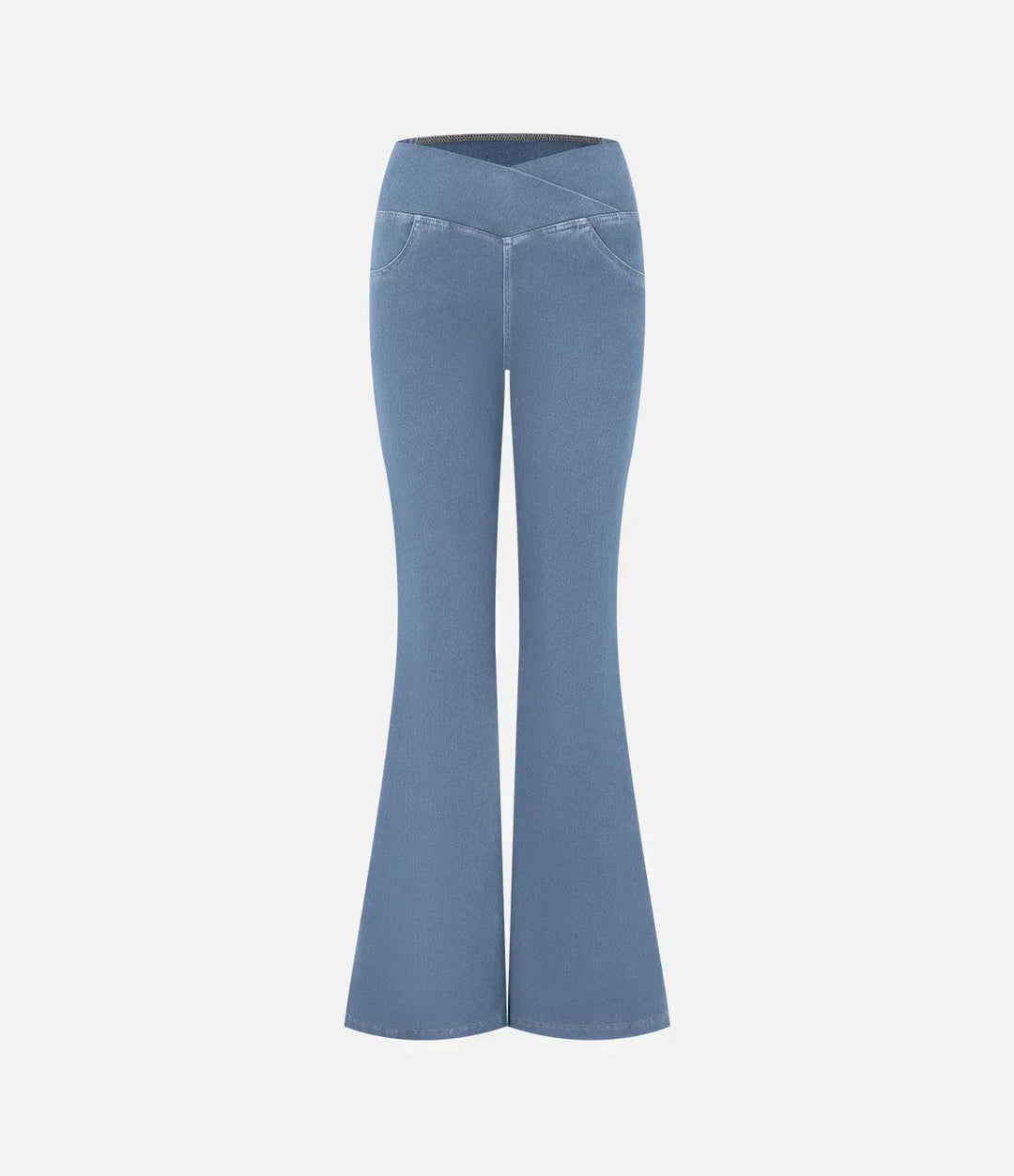 elastische ausgestellte Jeans mit hoher Taille