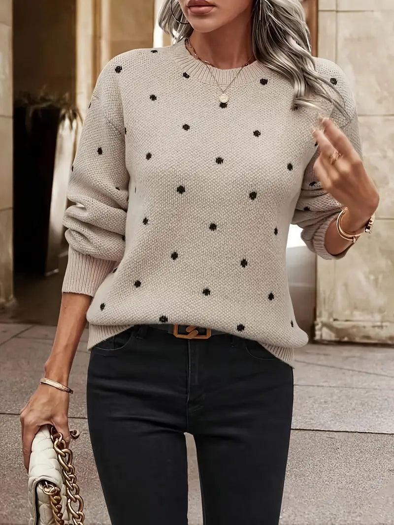 HeidiMode – pullover mit polka-dot-muster