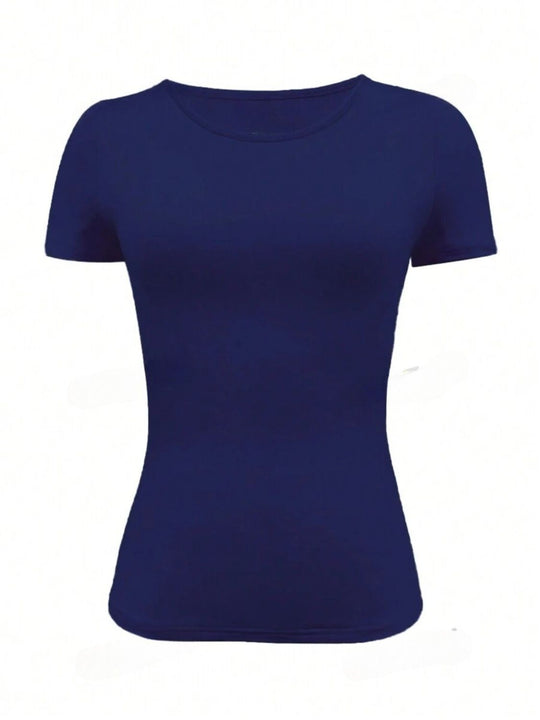 Heidi-Mode | Rundhalsausschnitt Kurzarm T-Shirt