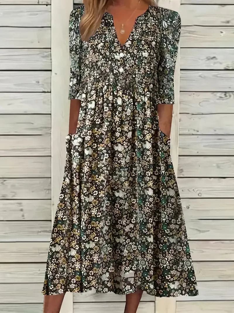 Heidi - Schönes Maxikleid mit Falten