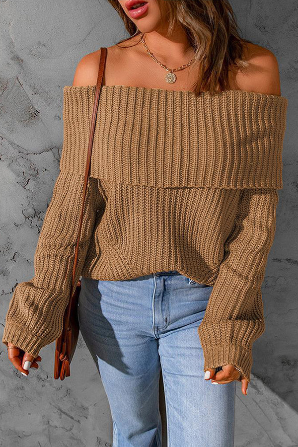Heidi-Mode | Curl Up And Get Cozy Off Shoulder Strickpullover