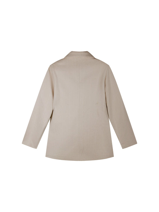 Heidi-Mode | Eleganter Business Lange Blazer mit solider doppeltknöpfiger Revers Ideal für alle Jahreszeiten