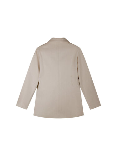 Heidi-Mode | Eleganter Business Lange Blazer mit solider doppeltknöpfiger Revers Ideal für alle Jahreszeiten