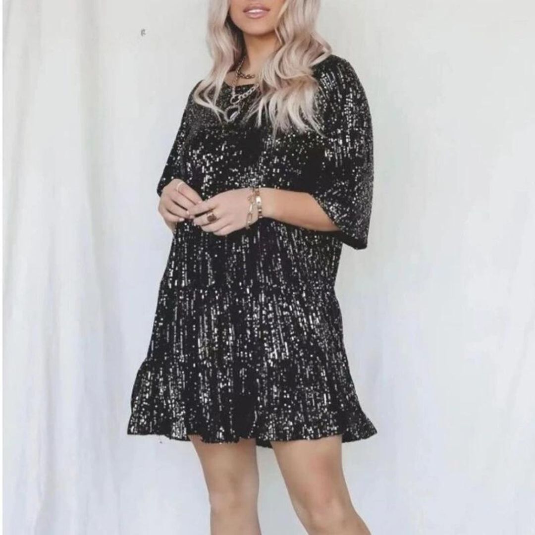 Heidi-Mode | Festliches Glänzendes Mini Kleid