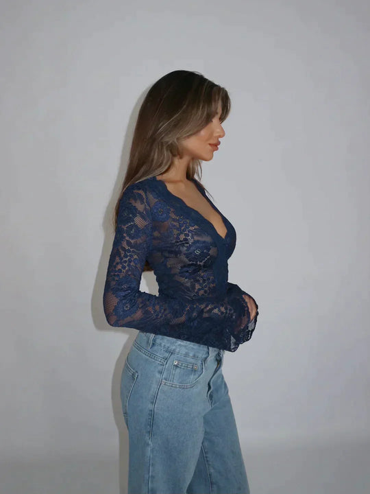Heidi-Mode | Moderne Mode Spitze Top Bluse