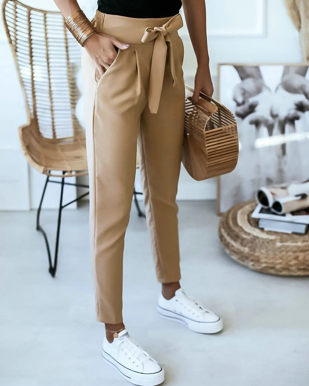 Heidi-Mode | Elegante Hose mit Stretch und Hoher Taille Damen