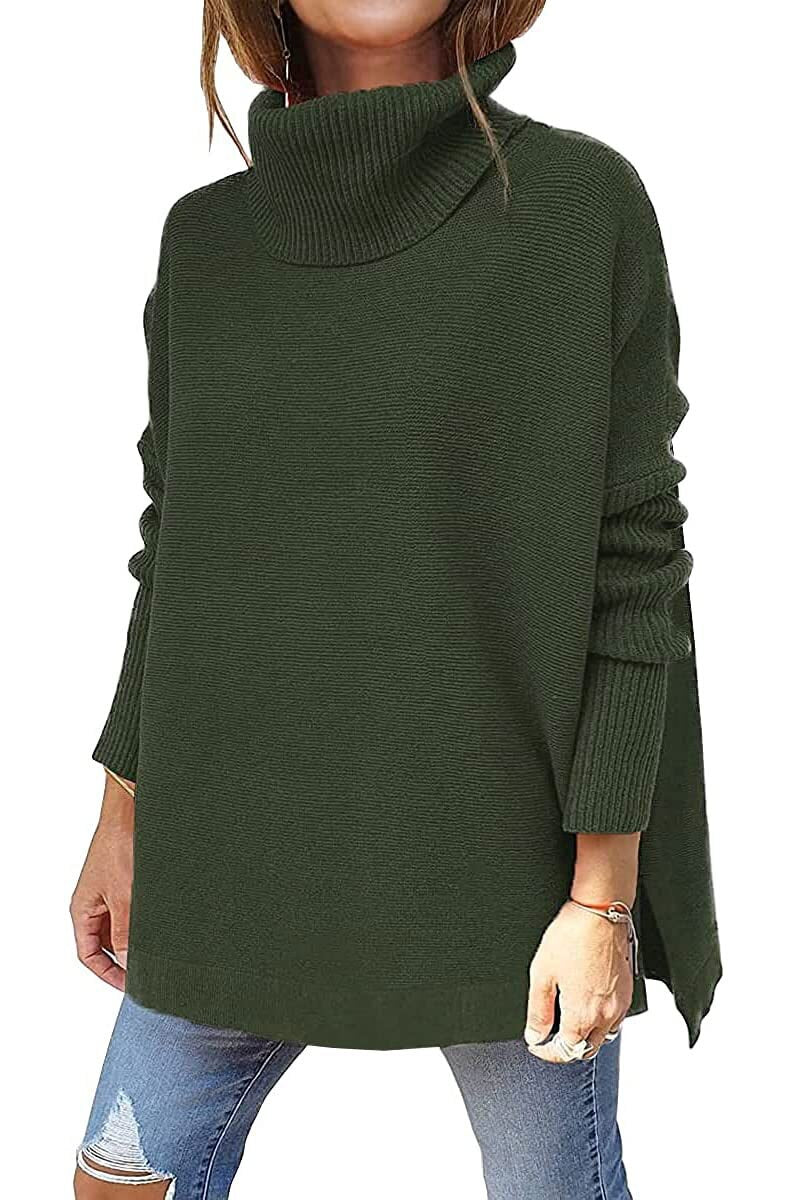 Heidi-Mode | Damen Winter Rollkragenpullover Lang