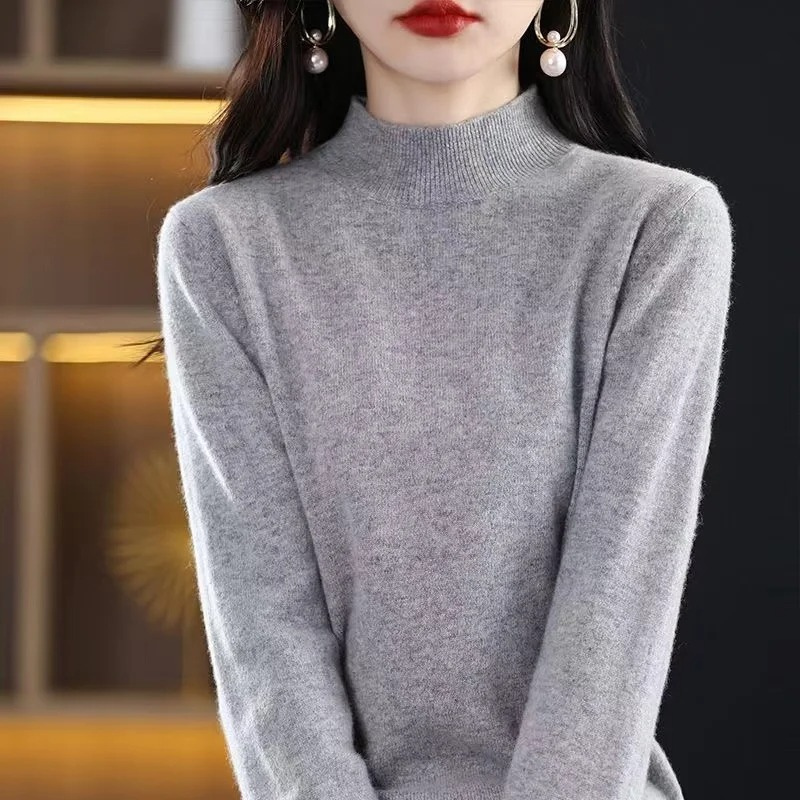 Heidi-Mode | Kaschmir Pullover Damen Hoher Kragen, Weich & Zeitloses Design