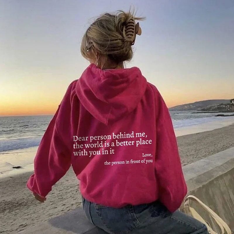 Heidi-Mode - "Liebe Person hinter mir" Hoodie für Frauen