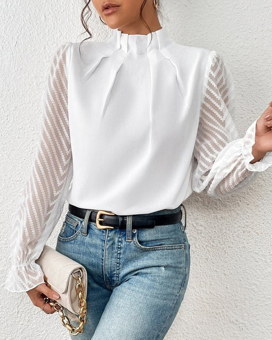 top met lange mouwen in coastal chic