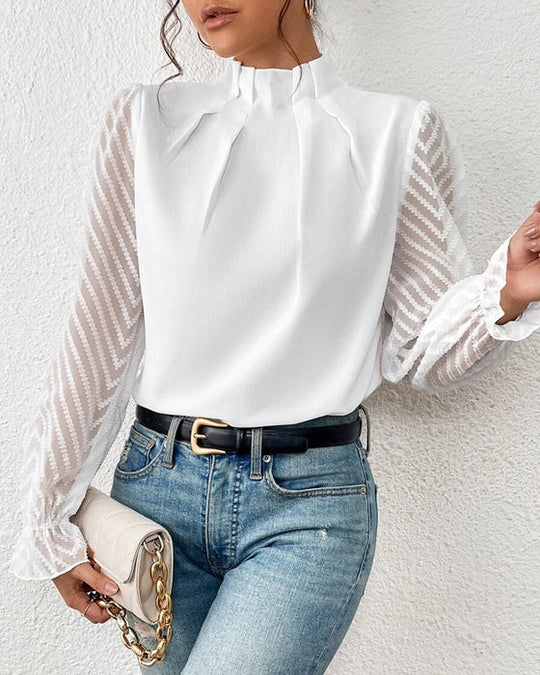 top met lange mouwen in coastal chic