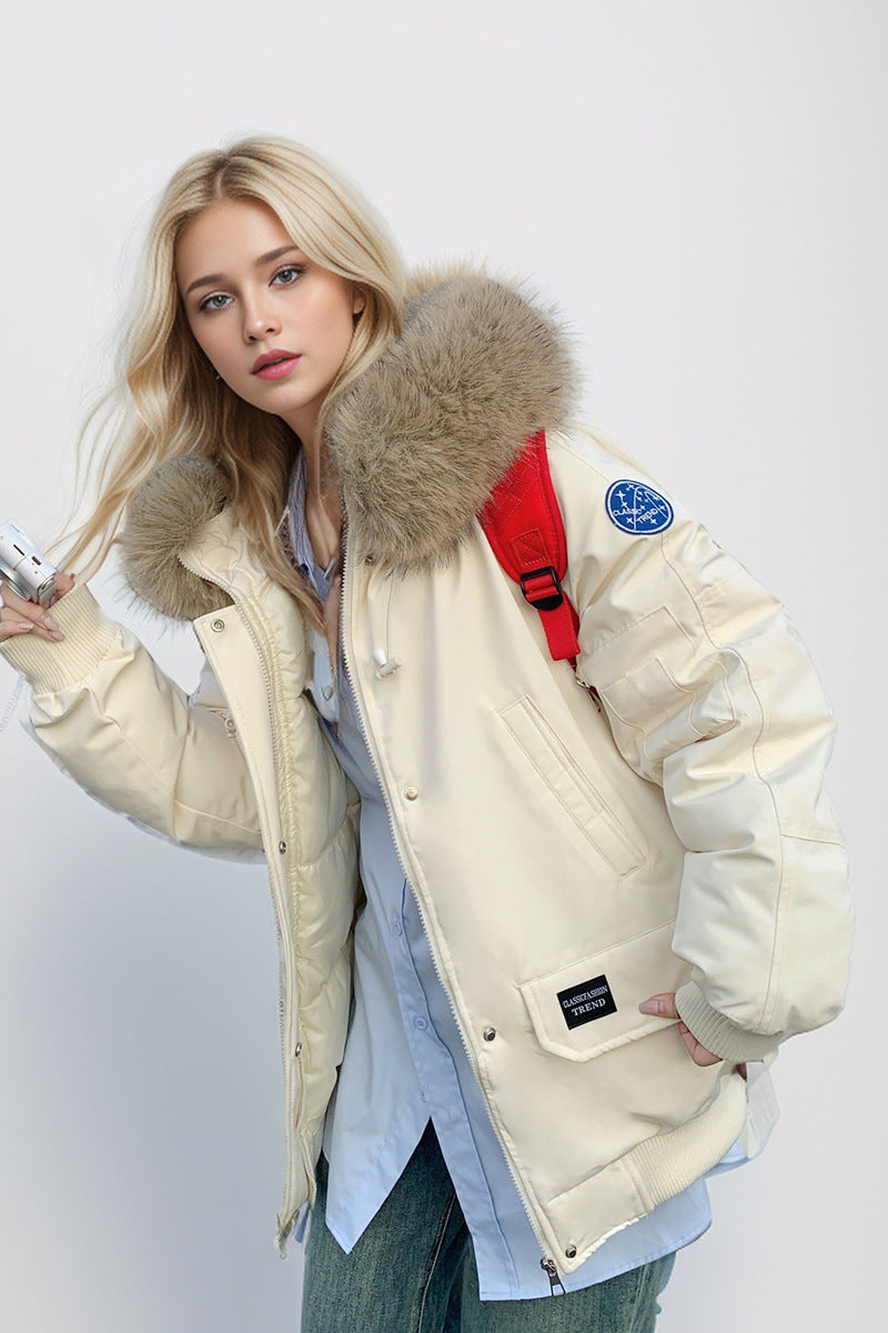 Heidi Mode | Elegante Amerikanische Fellkragen Workwear Parka