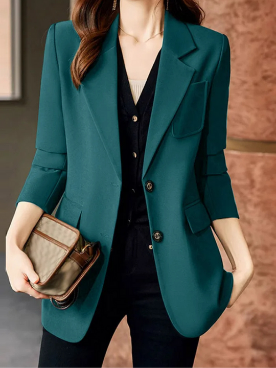 Taillierter Damen-Blazer mit Knopfverschluss