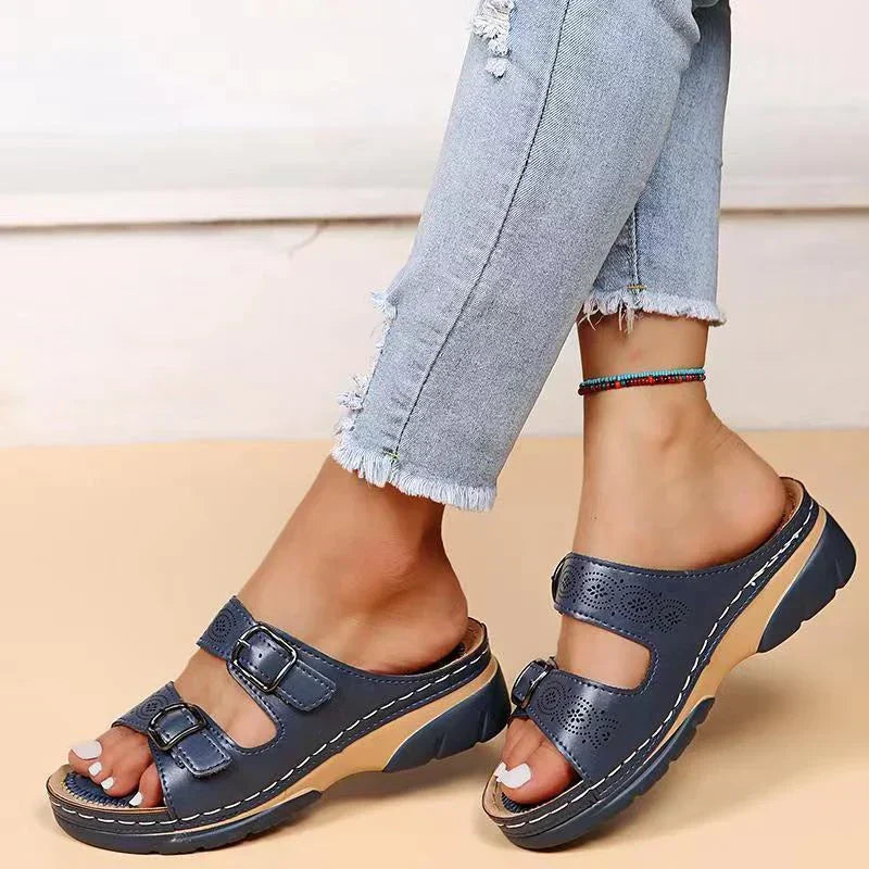 Heidi-Mode | Damen Leder Orthopädische Sandalen