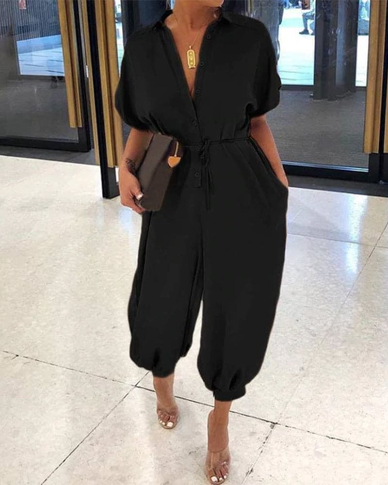 Heidi-Mode | Weinlese Mehrfarbiger Jumpsuit