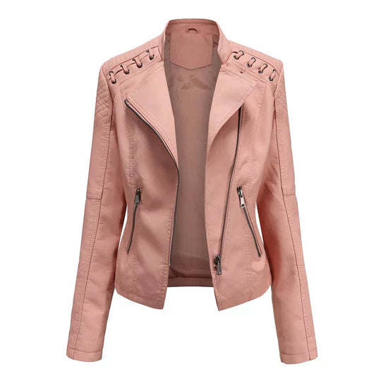 Heidi-Mode | Vegane Lederjacke mit Taschen für Frauen