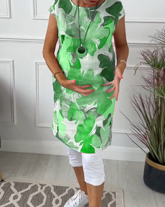 Heidi-Mode | Lässiges Longtop mit Farbenfrohem Blumenprint