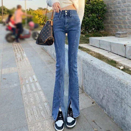 Heidi-Mode | Hoch geschnittene Flared Jeans