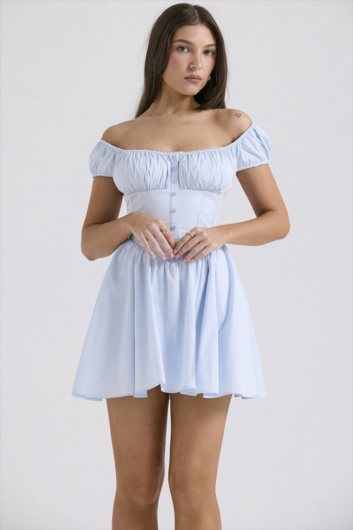 Heidi-Mode | Whatever It Takes Smocked Flare Mini-Kleid