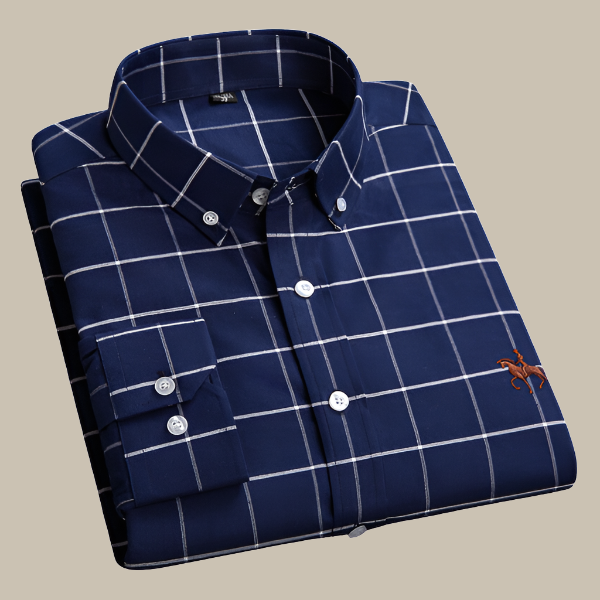 Heidi-Mode - Oxford Shirt Lässiges Hemd mit langen Ärmeln für Herren