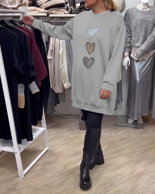 Heidi-Mode | Shift Herz Muster Lässig