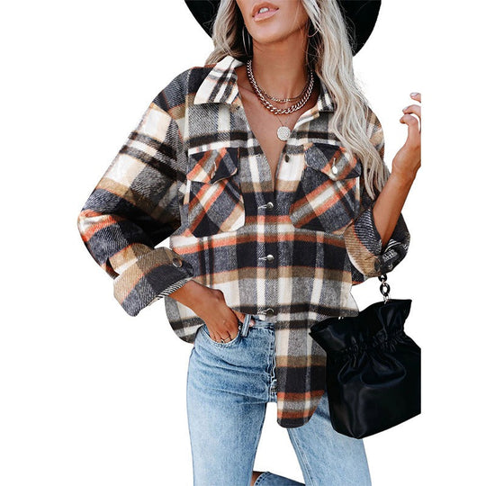 Heidi-Mode | Damen Karo Jacke aus Wolle